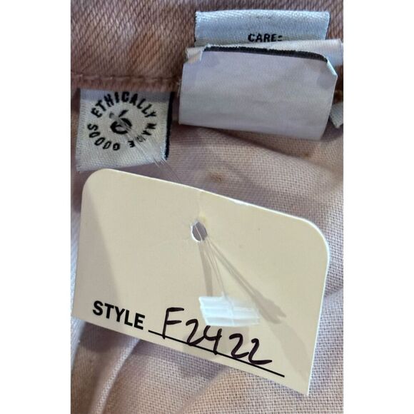 Etro Cropped Ragged Hem Jean in Pink & White NWT Size 27 - Picture 6 of 6